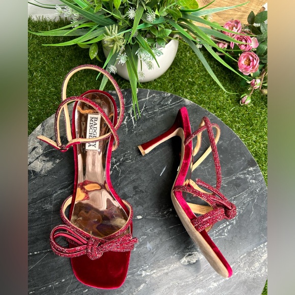 BADGLEY MISCHKA
Effie Strappy Bow
Stiletto Heels RUBY RED
$245 size 7.5 gently - Picture 5 of 17